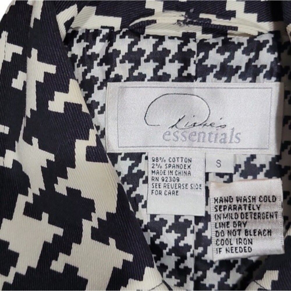 Diane's Essentials Houndstooth Button Front Trenc… - image 7